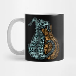 cat and dog lover word cluod art Mug